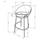 Стул барный HALMAR H118 серый